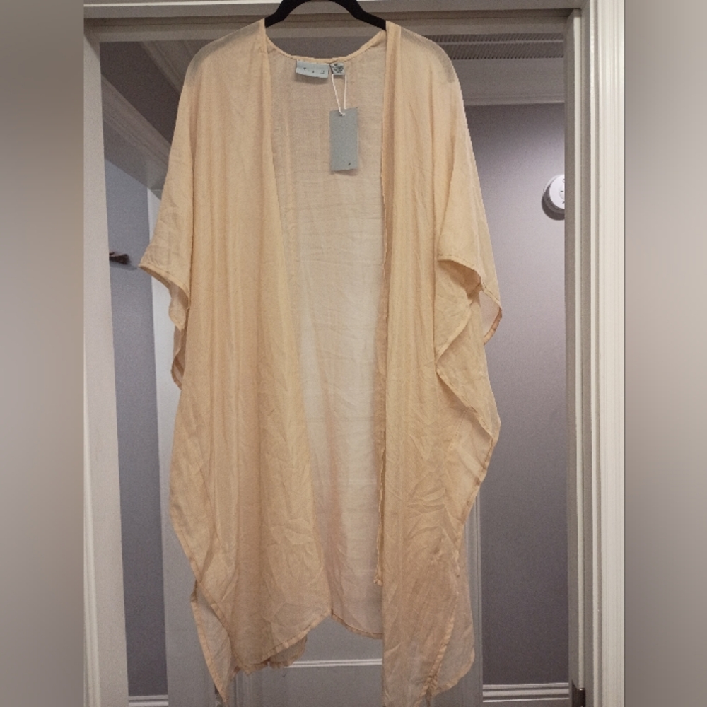 TJD One Size Chic Beige Tan Women's Shrug Kimono New
